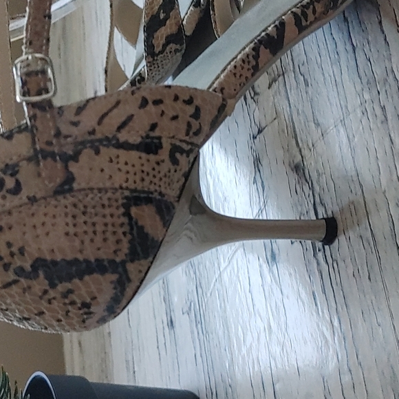 Zu snake skin pattern weddinghigh heels stilletos shoe size 10 - Picture 4 of 12